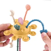 Jucarie senzoriala, Petite&Mars, Crazy planet, Din silicon, 20 cm, 10 luni+, Multicolor BYN601819
