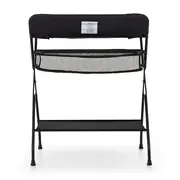 Masuta pentru infasat si schimbat scutece, Feedo, Multifunctionala, Pliabila, Cu raft pentru depozitare si compartiment lateral, Realizata din fier, panza si in, 80.5 x 67 x 102.5 cm, Negru BYN202650