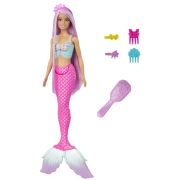 BARBIE PAPUSA SIRENA CU PAR MOV SI COADA ROZ VIVMTHRR00