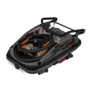 Carucior si remorca de bicicleta, Lionelo, Cama, Multifunctional, Pentru 1 sau 2 copii, Cu sistem de absorbtie a socurilor SIQ, Geamuri cu protectie solara, Gri BYNLO-CAMA_GREY_STONE