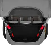 Carucior si remorca de bicicleta, Lionelo, Cama, Multifunctional, Pentru 1 sau 2 copii, Cu sistem de absorbtie a socurilor SIQ, Geamuri cu protectie solara, Negru BYNLO-CAMA_GREY_GRAPHITE