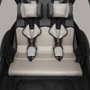 Carucior si remorca de bicicleta, Lionelo, Cama, Multifunctional, Pentru 1 sau 2 copii, Cu sistem de absorbtie a socurilor SIQ, Geamuri cu protectie solara, Negru BYNLO-CAMA_GREY_GRAPHITE