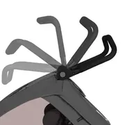 Carucior si remorca de bicicleta, Lionelo, Cama, Multifunctional, Pentru 1 sau 2 copii, Cu sistem de absorbtie a socurilor SIQ, Geamuri cu protectie solara, Negru BYNLO-CAMA_GREY_GRAPHITE