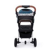 Carucior sport, Petite&Mars, Royal, Include husa pentru scaun, husa pentru picioare, geanta pentru scutece si capotina extensibila, Cu fereastra, Impermeabila, Cu SPF 50, Aluminiu, 0-22 kg, 111 x 57 x 86 cm, Ocean Blue BYN466500+566830