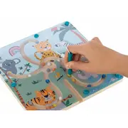 Labirint magnetic, Free2Play, Cu bile, Din lemn, Dezvolta abilitatile motorii, Stimuleaza concentrarea si rabdarea, 22,5x22x5 cm, 36 luni+, Multicolor BYN81699
