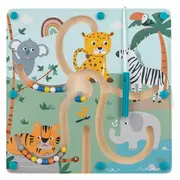 Labirint magnetic, Free2Play, Cu bile, Din lemn, Dezvolta abilitatile motorii, Stimuleaza concentrarea si rabdarea, 22,5x22x5 cm, 36 luni+, Multicolor BYN81699