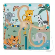 Labirint magnetic, Free2Play, Cu bile, Din lemn, Dezvolta abilitatile motorii, Stimuleaza concentrarea si rabdarea, 22,5x22x5 cm, 36 luni+, Multicolor BYN81699