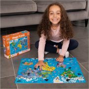 Magic puzzle - harta lumii ( 50 piese)