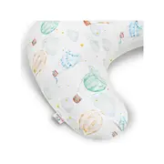 Perna pentru alaptat, Bocioland, Ballons, Cu husa detasabila, Din bumbac, 50x18 cm, Multicolor BYNBOC0400
