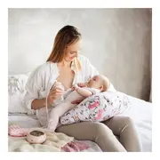 Perna pentru alaptat, Bocioland, Ballons, Cu husa detasabila, Din bumbac, 50x18 cm, Multicolor BYNBOC0400