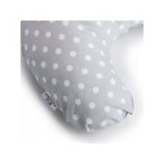Perna pentru alaptat, Bocioland, Gray Pea, Cu husa detasabila, Din bumbac, 50x18 cm, Gri BYNBOC0174