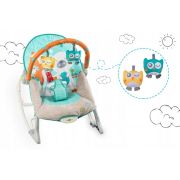 Balansoar cu vibratii, vulpita si ursul, ricokids 7309 - turcoaz edeedi7309
