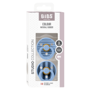 Bibs - set 2 suzete colour studio collection stripe latex, tetina rotunda, 6 luni+ bbbsetstudiocolourstripeslatex2