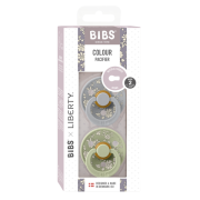Bibs x liberty - set 2 suzete colour capel latex, tetina rotunda, 6 luni+ bbbsetlibertycapelcolourlatex2