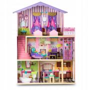 Casuta de papusi din lemn cu 3 etaje, mobilier si lift ricokids rc-807 edeedi7807