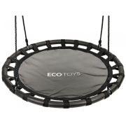 Leagan pentru copii rotund, tip cuib de barza, suspendat, 100 cm, ecotoys mir6300 - negru edeedimir6300