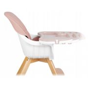 Scaun de masa 3 in 1, cu picioare din lemn, 63 x 58 x 90 cm, ricokids lilo 700203 - roz edeedi700203