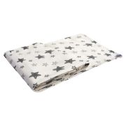 Set 2 museline din bumbac organic 70x55cm Grey Stars Sevibebe BBKSEV_303-73