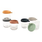 Set 6 recipiente sticla Beaba 250 ml Sunrise Colormix ERFB914008
