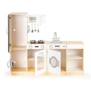Bucatarie din lemn cu tabla si led ecotoys plk547 edeediplk547