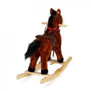 Calut balansoar cu sunete si coada in miscare ecotoys xl-106 - ciocolatiu edeedixl-106chocolate