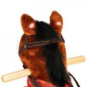 Calut balansoar cu sunete si coada in miscare ecotoys xl-106 - ciocolatiu edeedixl-106chocolate