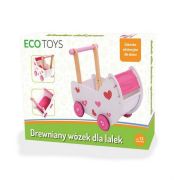 Carucior antemergator de papusi din lemn 2150 ecotoys ede2150