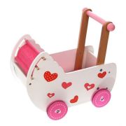 Carucior antemergator de papusi din lemn 2150 ecotoys ede2150
