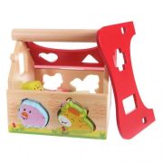 Casuta din lemn si cuburi 2044 ecotoys ede2044