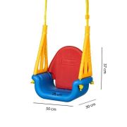 Leagan convertibil 3 în 1 ecotoys - albastru cu rosu edesw-0101