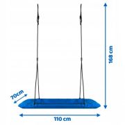 Leagan tip cuib pentru copii, dreptunghiular xxl, 110 x 70 cm, 150 kg, neo-sport 1010, albastru edeedi1010