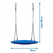Leagan tip cuib pentru copii xxl, 95 cm, 150 kg, neo-sport 1000, albastru edeedi1000