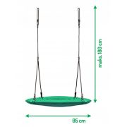 Leagan tip cuib pentru copii xxl, 95 cm, 150 kg, neo-sport 1001, verde edeedi1001