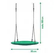 Leagan tip cuib pentru copii xxl, 95 cm, 150 kg, neo-sport 1001, verde edeedi1001