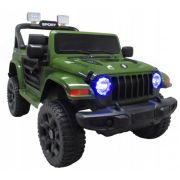 Masinuta electrica cu telecomanda cu baterii si functie de balansare jeep x10 ts-159 r-sport - verde edeedits-159verde