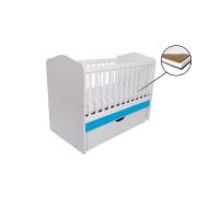 Patut vessanti como balansoar - alb cu albastru + saltea cocos 10 cm edep10db_d150