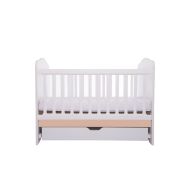 Patut vessanti como cu sertar - alb cu cappucino + saltea cocos 10 cm edep10dcs_d126