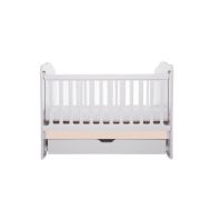 Patut vessanti como culisant cu sertar - alb cu bej + saltea cocos 7 cm edep7dclcs_d102