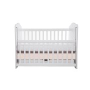 Patut vessanti como culisant cu sertar - alb cu bej + saltea cocos 7 cm edep7dclcs_d102