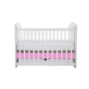 Patut vessanti como culisant cu sertar - alb cu roz + saltea cocos 7 cm edep7dclcs_d125