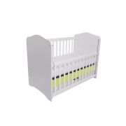 Patut vessanti como culisant cu sertar - alb cu verde + saltea cocos 10 cm edep10dclcs_d134