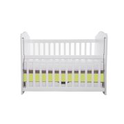 Patut vessanti como culisant cu sertar - alb cu verde + saltea cocos 10 cm edep10dclcs_d134
