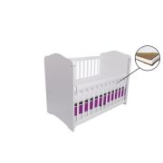 Patut vessanti como culisant cu sertar - alb cu violet + saltea cocos 7 cm edep7dclcs_d137