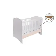 Patut vessanti como fara sertar - alb cu bej + saltea cocos 10 cm edep10dfs_d102