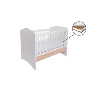 Patut vessanti como fara sertar - alb cu cappucino + saltea cocos 10 cm edep10dfs_d126