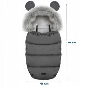 Sac de dormit 95 x 48 cm ricokids elmi 720001 - gri inchis edeedi720001