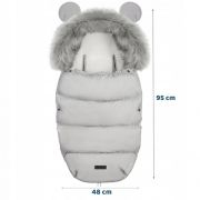 Sac de dormit 95 x 48 cm ricokids elmi 720002 - gri deschis edeedi720002