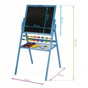 Tabla educationala cu doua fete si accesorii ricokids rk-800, 101 x 54 x 55 cm, albastru edeedi780001