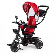 Tricicleta cu sezut rotativ ecotoys jm-066-9 - rosu edeedijm-066-9r