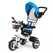 Tricicleta cu sezut rotativ ecotoys jm-066-9l - albastra edeedijm-066-9lb